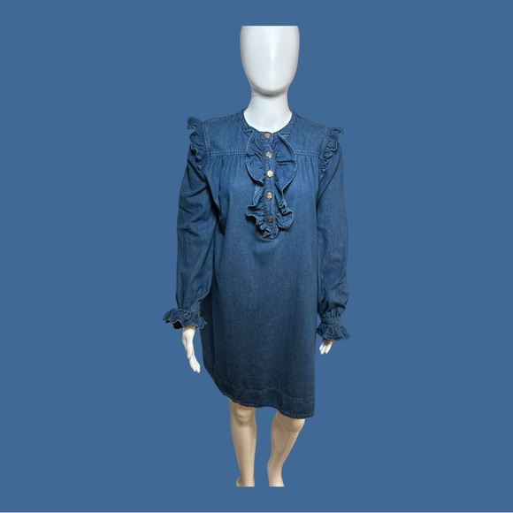 The Draper James RSVR Ruffle Bib Trim Shift Dress - Picture 5 of 7